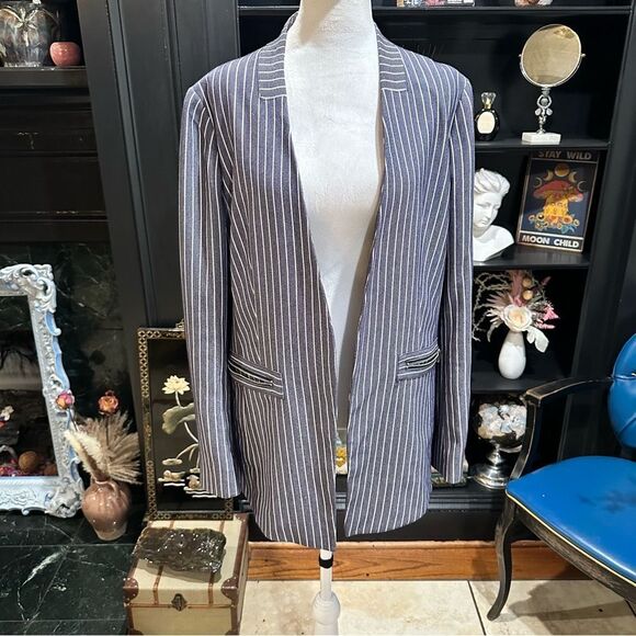 Jones New York Blue Striped Blazer Size 10 NWOT - Picture 1 of 13